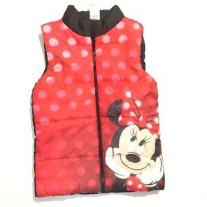Disneys Mickey Mouse Red Puffer Zip Up Vest  Sz 5